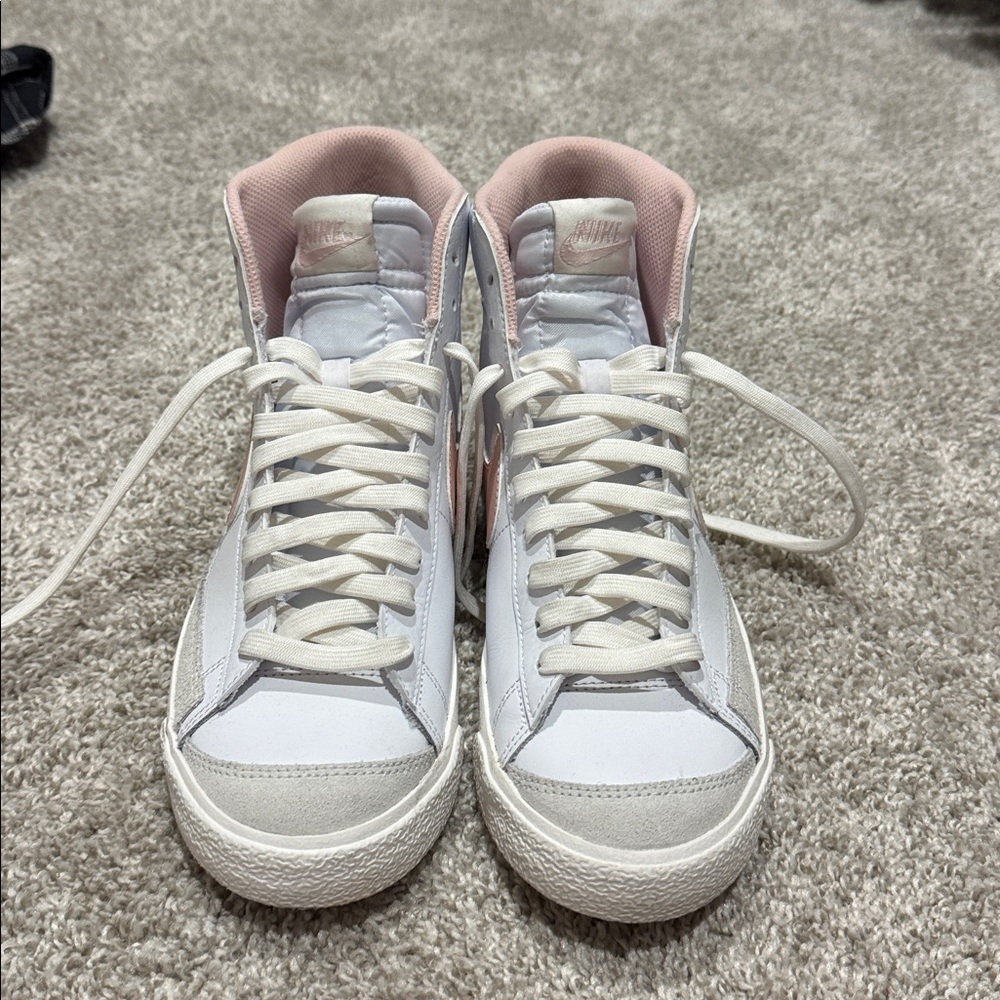 Nike White and Pink Blazers